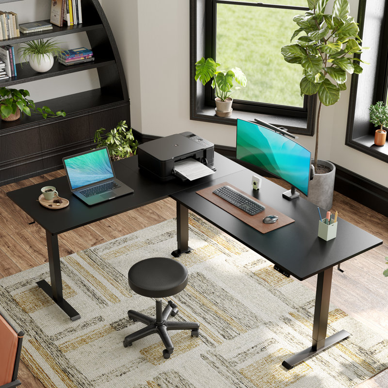 74.8 W Standing Desk, Black