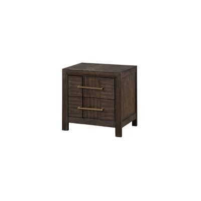 Table de chevet en noyer 2 chambres - Offre un espace de rangement pratique pour les articles de chevet élégants et modernes