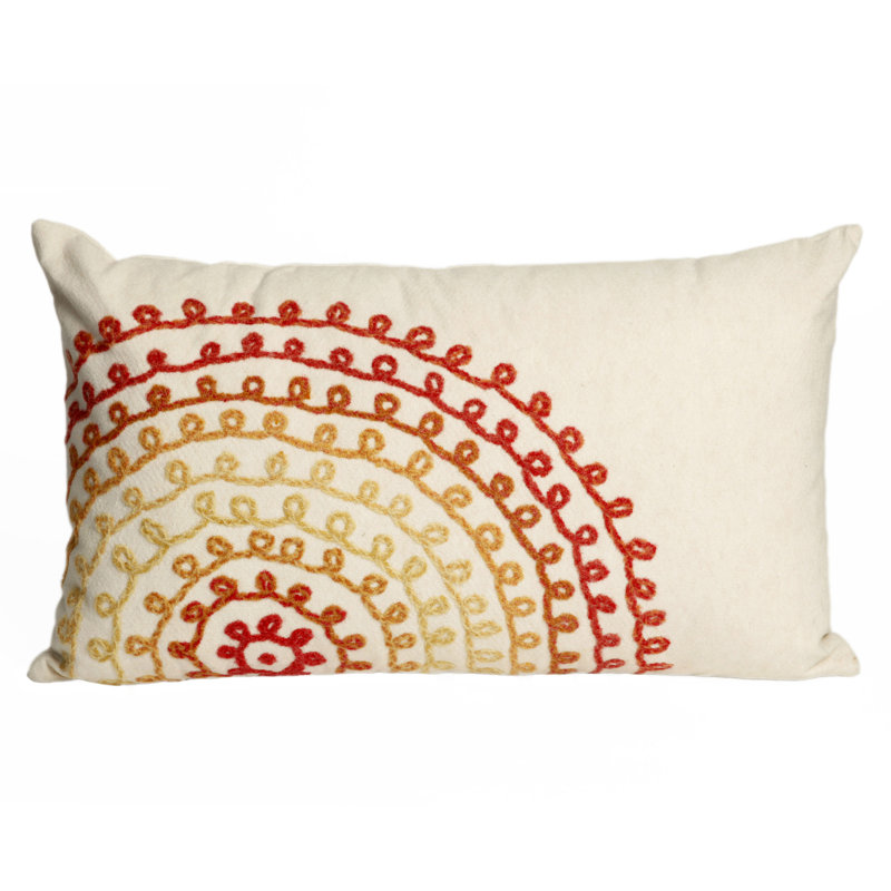  Housse et insert de coussin rectangulaire extérieur Ombre, Blanc / Rouge