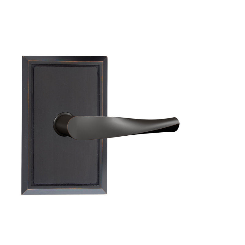 Faux levier Bravura 036-1 sur rosette rectangulaire traditionnelle en bronze huilé - LH, Gauche