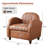 Modern Curved Accent Chair PU Leather Lounge Chair for Living Room-172920392