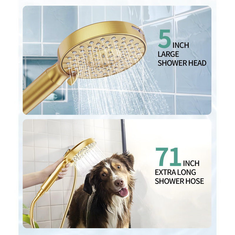 Filtered Shower Head With Handheld, High Pressure, 9 Spray Mode Showerhead, With 4 Filters, Detachable Shower Head