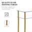 Allysyn 110cm Glass Top Console Table-967928098