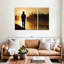 «Foggy Riverbank Fishing», 3 pièces sur toile-98562127