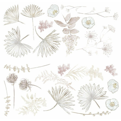 Adhésif décoratif feuille de palmier du désert et floral