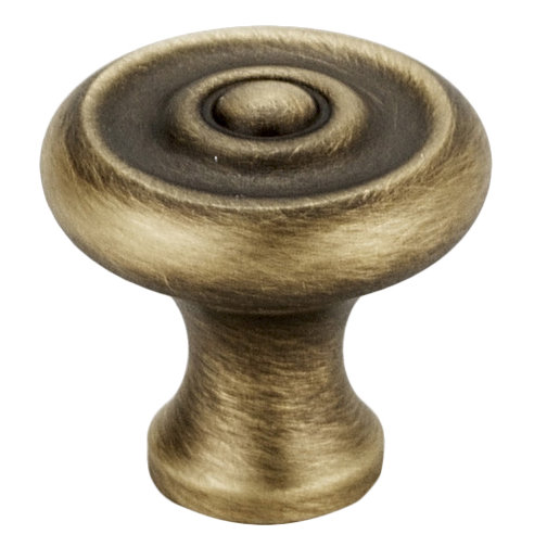 Poignée champignon, Mat anglais antique, H 0,75 po x l 0,75 po x P 0,375 po
