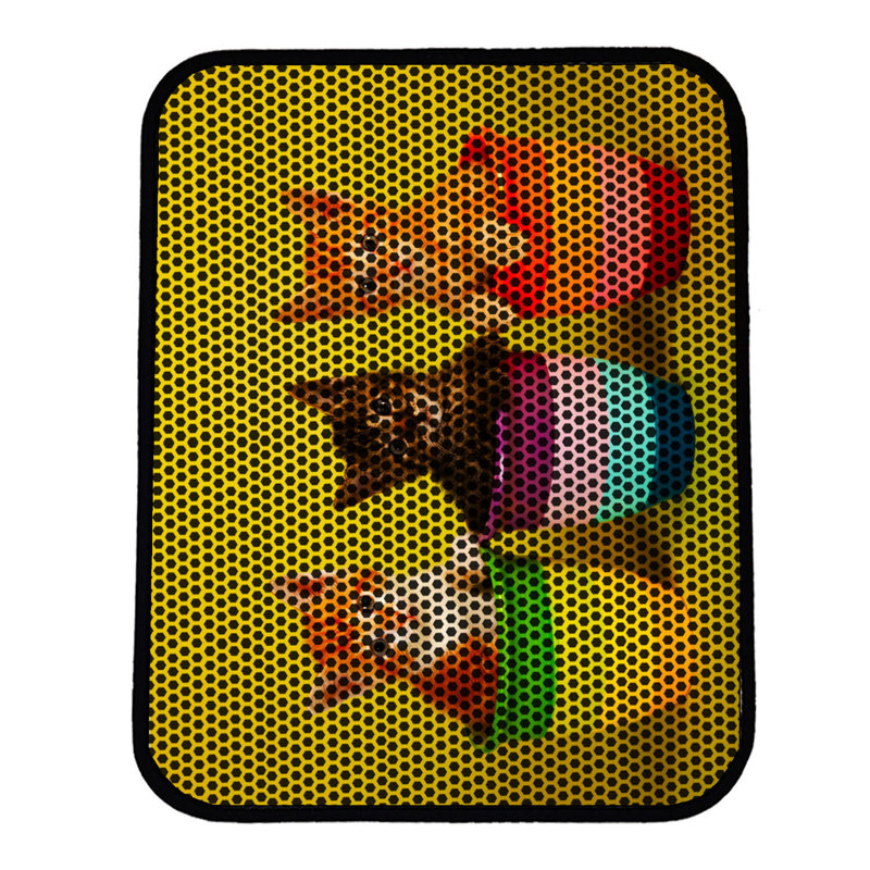 Tapis pour litière de qualité supérieure, 18 po x 24 po | 50% PVC / 50% polyester, lavable à la machine et passer l'aspirateur | Conception durable et facile à nettoyer pour les propriétaires d'animaux de compagnie | Protégez vos planchers des dégâts de la litière