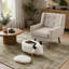 Upholstered Faux Fur Footstool-1498924180