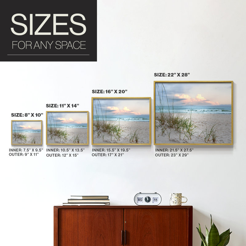 Beach Driftwood -Framed Print - Restickable, 22" H x 28" W