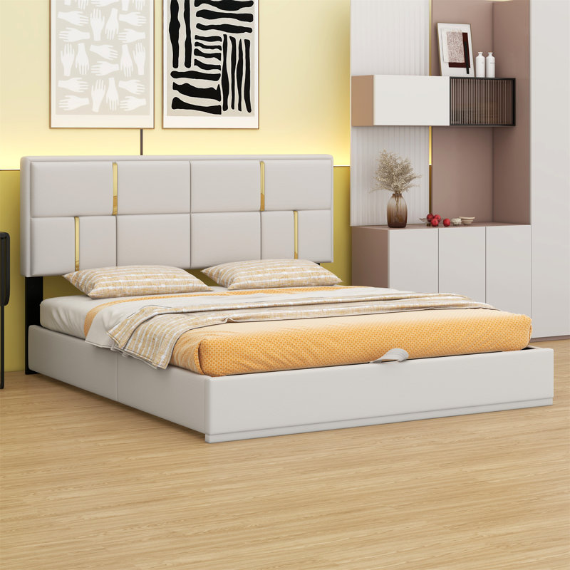 Latitude Run® Upholstered Platform Bed With Hydraulic Storage System ...