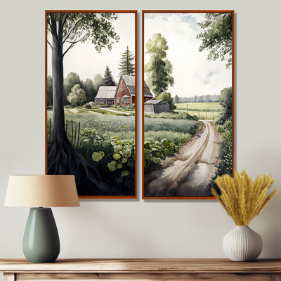 Welcome To The Farm III - Large Barn Farm Ranch Wall Decor 2 Pieces