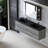 Gazel 72" Fully Assembled Double Floating Vanity Wall-Mounted Bathroom Vanity with 2 Integrated Quartz Sinks, 4 Drawers