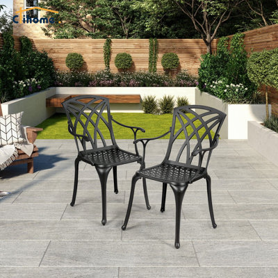 Premium All-Weather Wicker Outdoor Dining Armchair