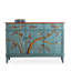 Banc de rangement bleu en bois manufacturé-1173320644