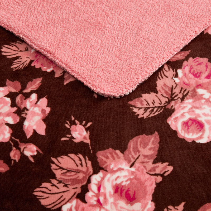 Couvertures en molleton doux Betsey Johnson, Grand lit, Jardin floral rose