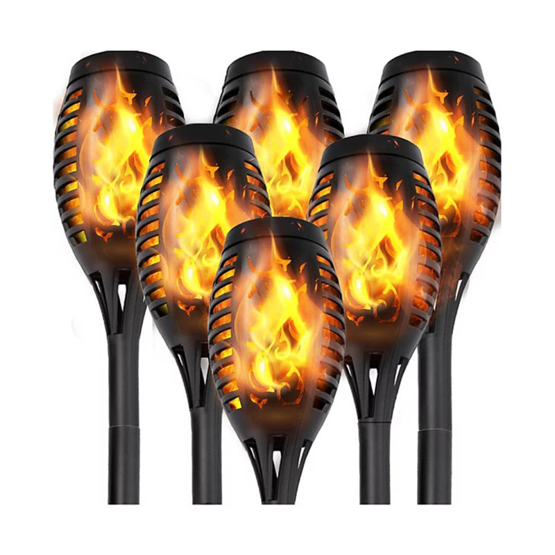 MAGGIFT Solar Torch Lights, Outdoor Waterproof Flickering Flame Patio and Garden Decor, 12-Pack