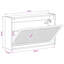  Wall-Mounted Shoe Cabinet with Drawer EDE Engineered Wood Storage Sleek-440692367-440692402
