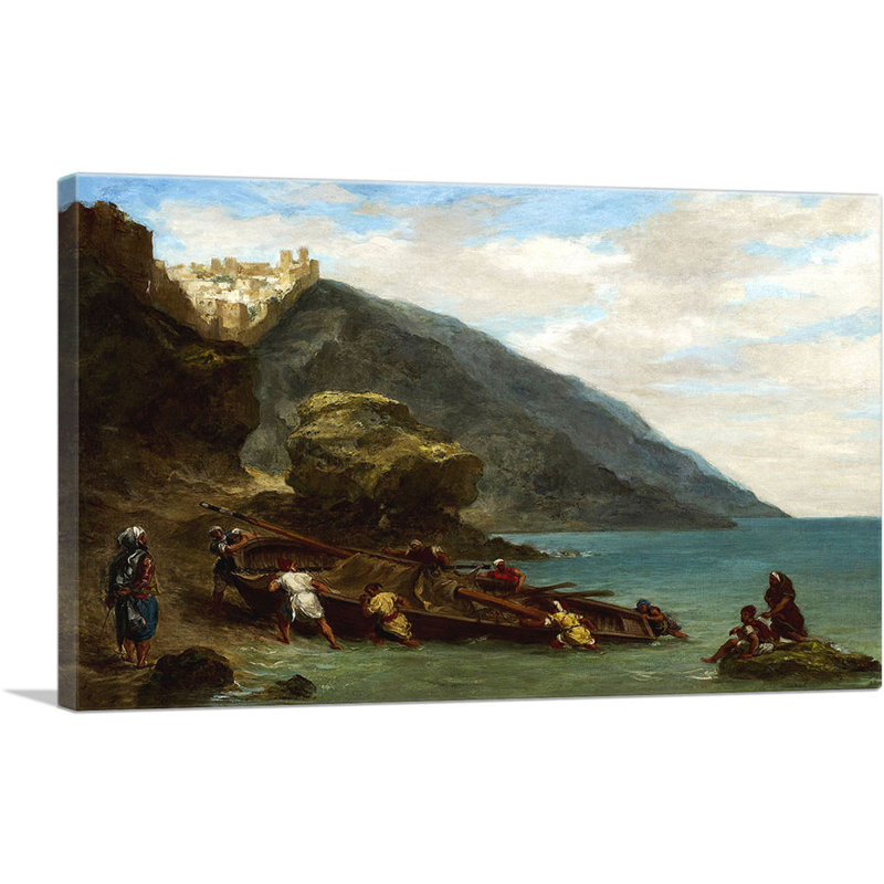 Vue de Tanger depuis le bord de la mer - impression, H 18 po x l 26 po x P 1,5 po