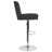 Blanco Adjustable Height Tufted Back Barstool w/Accent Nail Trim in Gray LeatherSoft-749928968