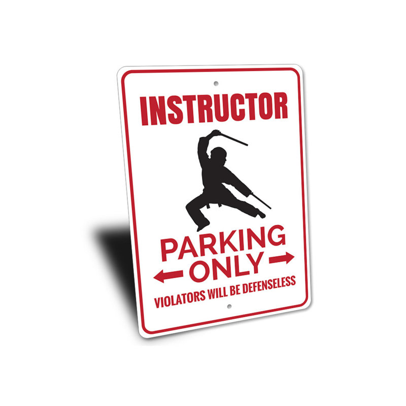 Enseigne d'instructeur en aluminium, H 18 po x l 12 po x P 0,06 po
