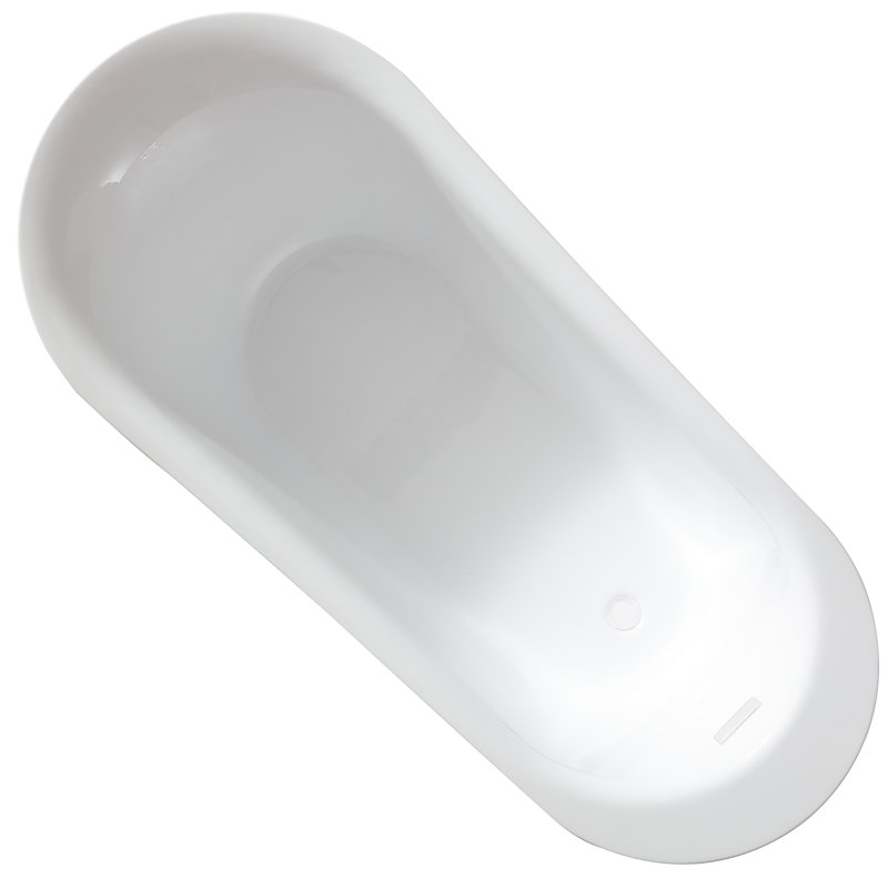 Zeya 65'' x 29.13'' Soaking Acrylic Bathtub
