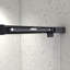 Porte de douche coulissante noire matte sans cadre North American