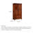 American-style retro solid wood wardrobe