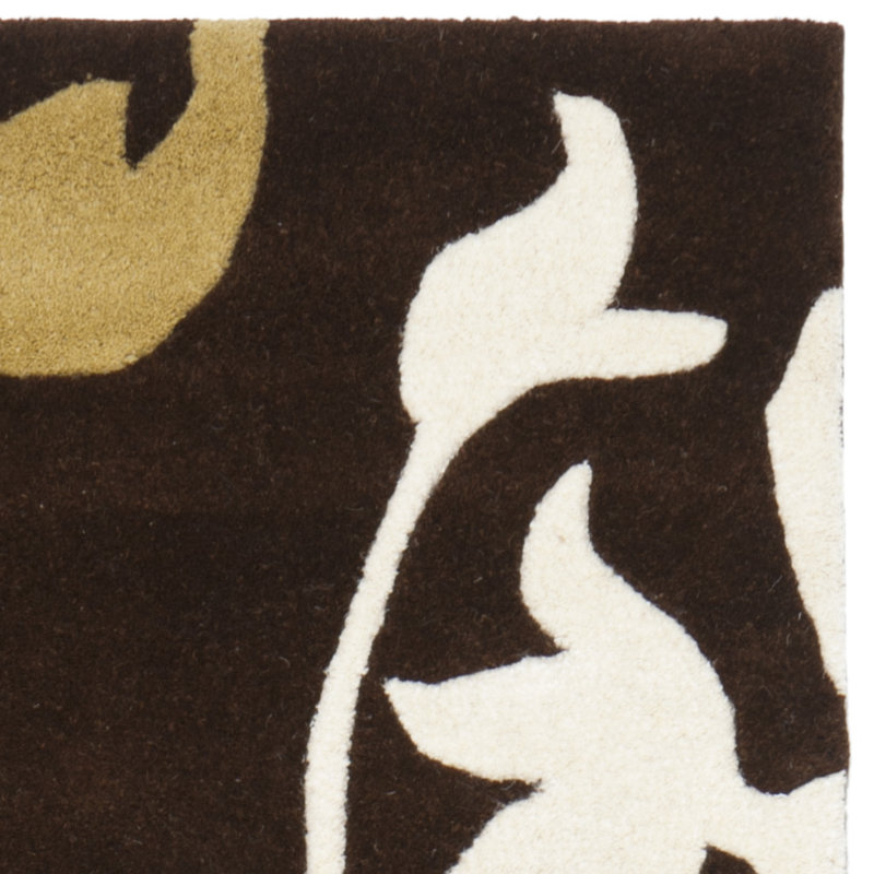 Avayah Soho Hand Tufted Wool And Viscose Floral Rug, Runner 2'6" x 8'