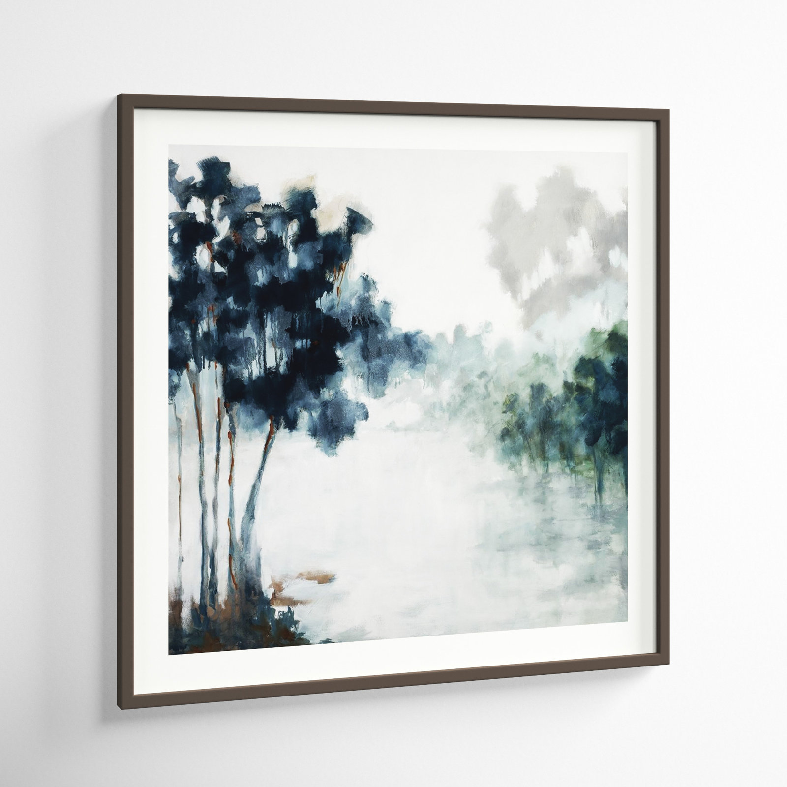 Soft Winter Light by Jacqueline Ellens, Gray Framed Paper, 25" H x 25" W