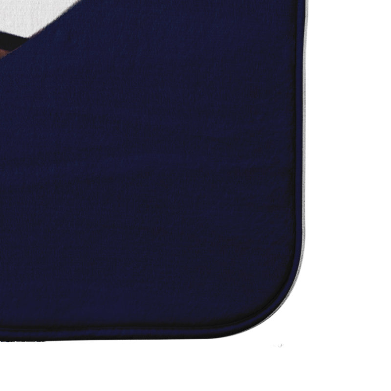 Tapis de bain Lenz, l 24 po x L 36 po, Bleu marine