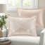 Ensemble de literie élégant en jacquard de coton, rosé double / grand, décor de style maison de campagne