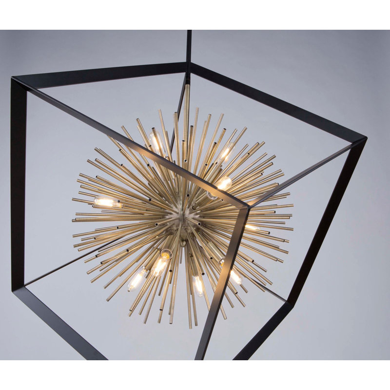 Lustre spoutnik à 12 lumières Sunburst
