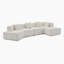 Canapé modulaire moderne en L de 140 po, sans assemblage requis, canapé modulaire Boucle-33990540