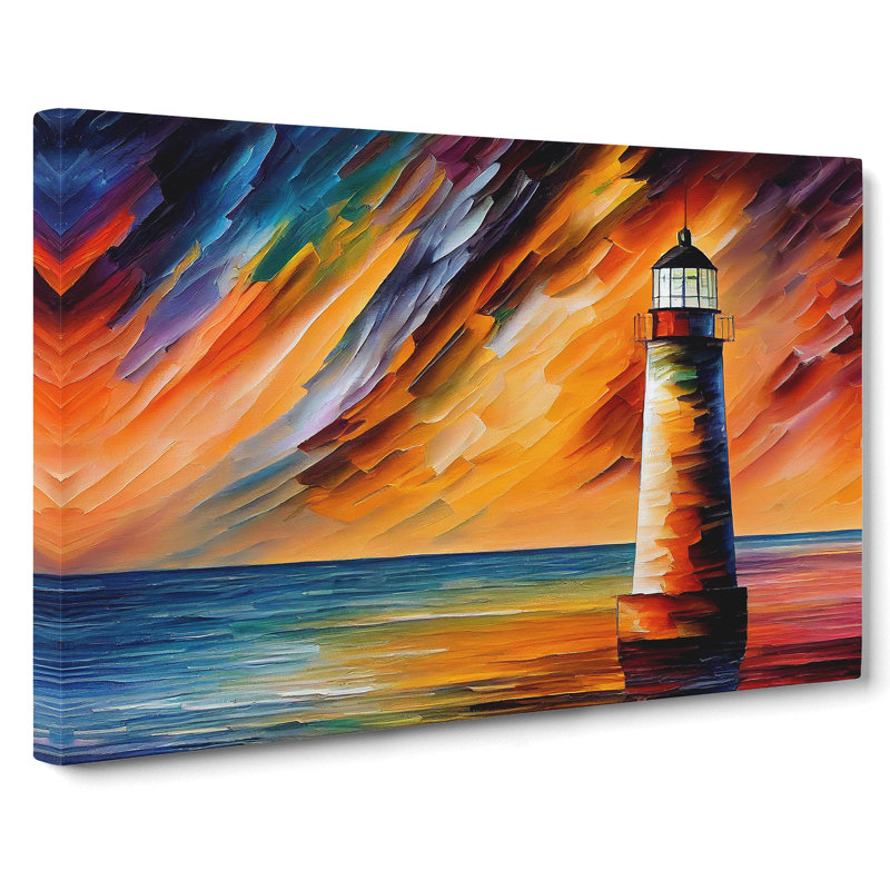 Lighthouse Painting Vol.5 Abstract - Wrapped Canvas, 40cm H x 60cm W x 3cm D