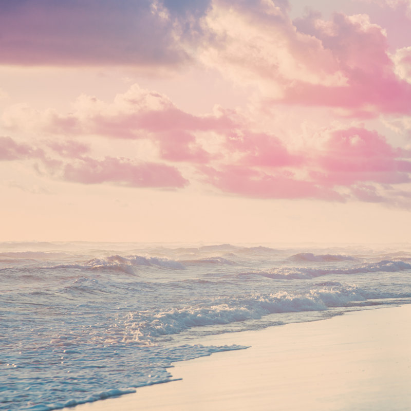 Vanilla Sky And The Indian Ocean by Danilovi - Wrapped Canvas Print, 30cm H x 30cm W