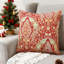 Coussin Christopher matelassé à motif floral paon rétro avec motif décoratif carré pour canapé de chambre à coucher