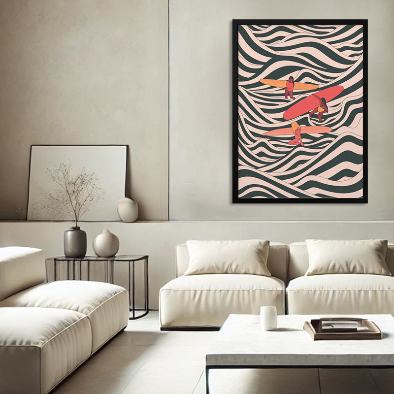 Surfer Friends Print by Stephen Wade, 20" H x 16" W