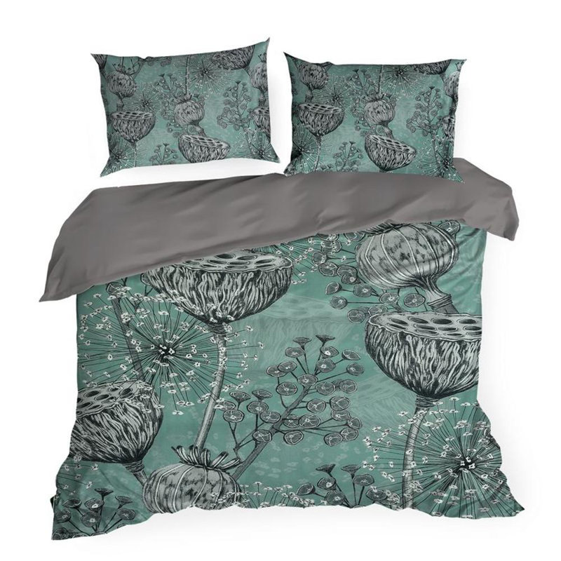 Gaedtke Floral Duvet Cover with Pillowcases, Single - 1 Standard Pillowcase
