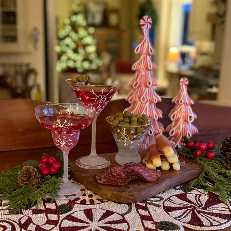 Verre à martini flocon de neige Winter Wonderland S / 2
