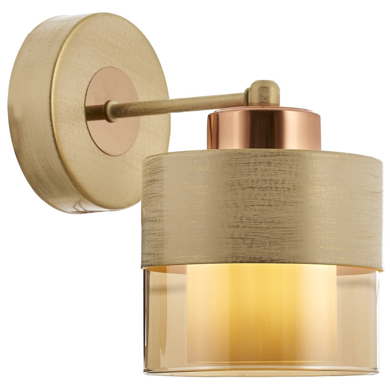Modern Wall Lamp, Cream Color, 9.1 x 5.5 x 7.5 inches | Metal Body with Glass Cap, E27 Socket (Max 40W) | Scandinavian Glam Design for Contemporary Home Décor, Elegant & Stylish Lighting Solution