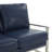 Iosif 53" Modern Faux Leather Loveseat with Polished Silver Metal Base – Square Arm Tuxedo Couch – Luxury Mid-Century Seating for Living Room or Office-1722084818