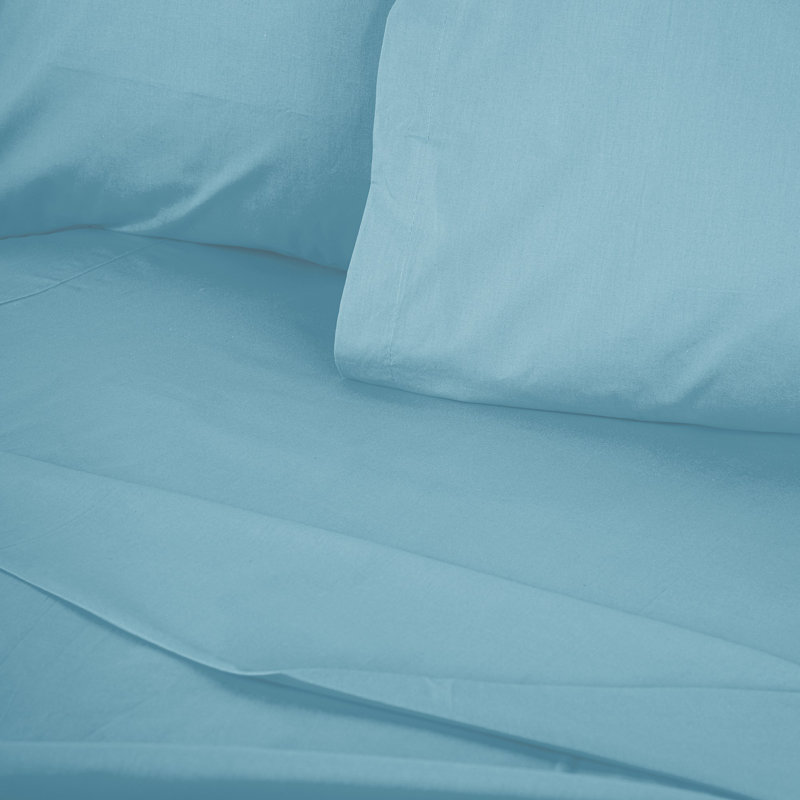 Premium Petrol Blue Single Fitted Sheet, 35.4 x 74.8 x 11.8 inches | 100% Cotton Ranforce, 145 Thread Count | Soft, Breathable, Machine Washable at 86°F | Perfect for Comfortable Sleep & Easy Care