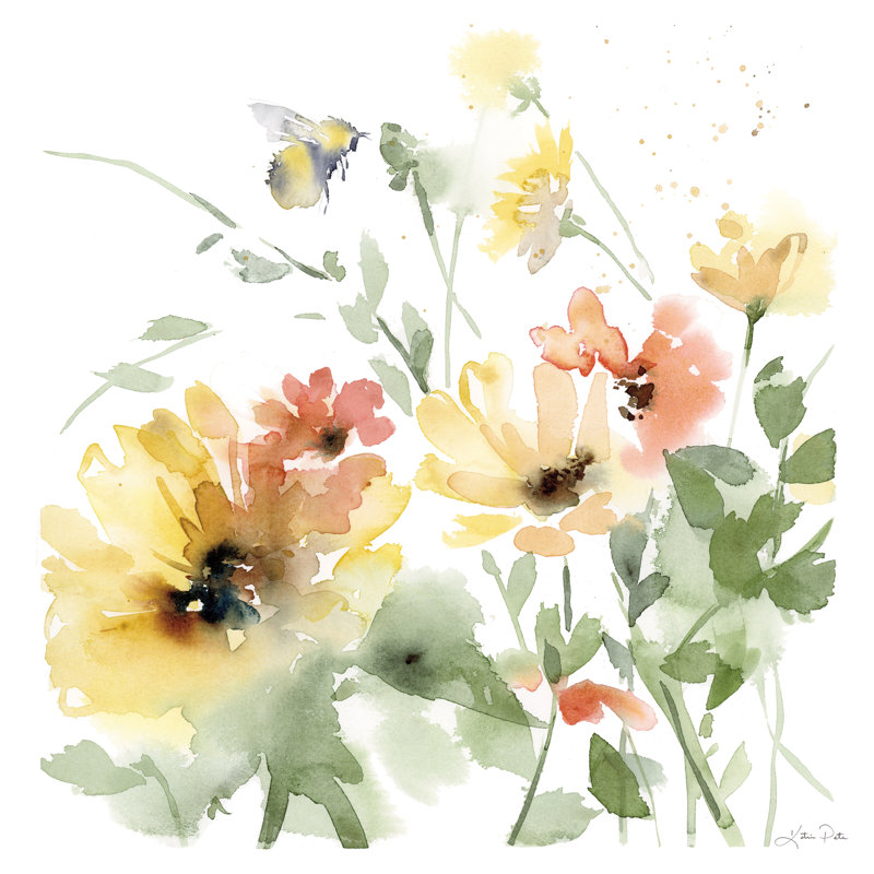 Sunflower Meadow I by Katrina Pete - Wrapped Canvas Painting, 51cm H x 51cm W