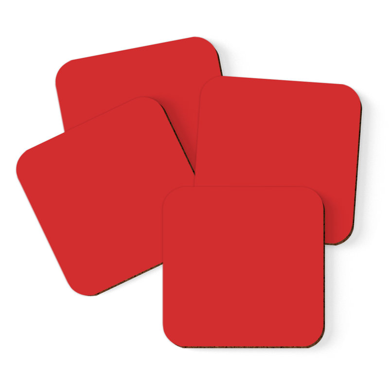 Sous-verre café, Rouge