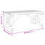 Table basse de patio en bois massif Vidaxl-97884498-97884497