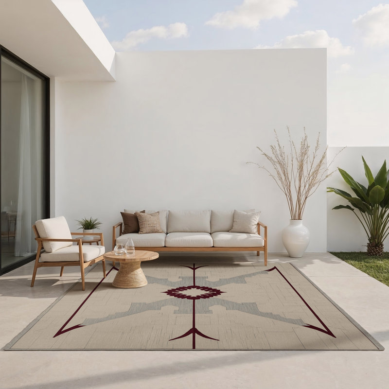 Structural Drift Indoor And Outdoor Area Rug, Rectangle 2' x 3'