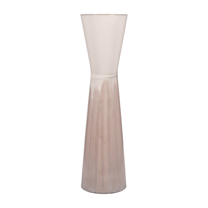 Richarson Contemporary Stoneware Vase - Elegant and Stylish Decorative Accent with Unique Textured Detailing, Brown/Beige