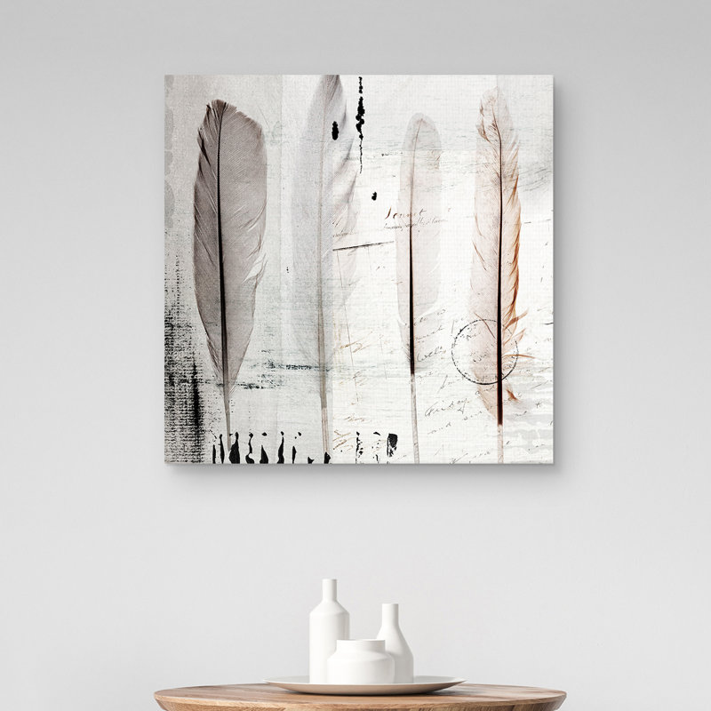 «Four Feathers I», impression sur toile tendue