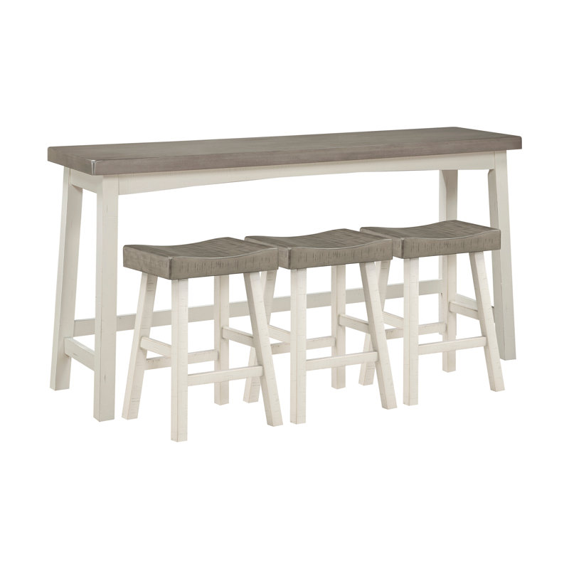 Avenlea Console Table, Gray/Antique White, 36.5"H x 72"L x 18"W