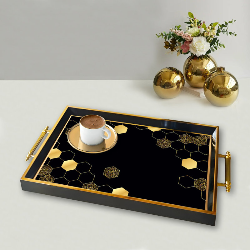 Elegant Glass Tray, 19.7 x 11.4 x 1.4 inches | 100% Durable Glass Construction | Easy to Clean with Damp Cloth | Ideal for Serving, Decorative Display, and Organizing | Stylish Addition to Home Décor